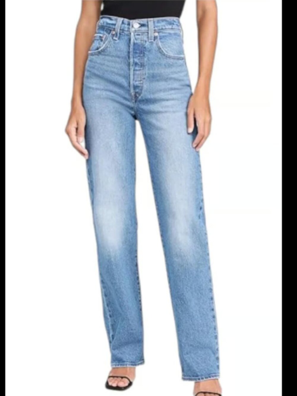 THE BUCKLE LEVIS RIBCAGE STRAIGHT SAMBA LIGHT WASH NWT 26 w